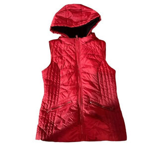 Pink Envelope Hooded‎ Puffer Vest Size Medium